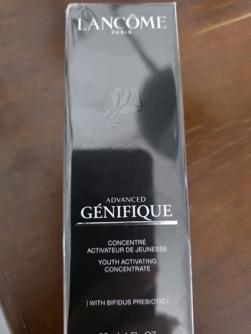 Lancome Silver Reflective Packaging with White Logo